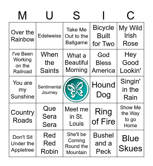 Musical Bingo: Delmar Gardens Bingo Card