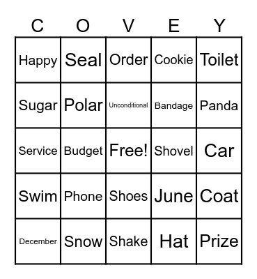 Have you heard the word? Bingo Card