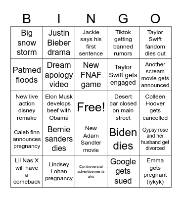 2024 bingo Card