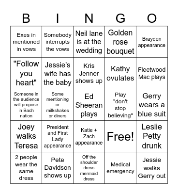 BACH Bingo Card