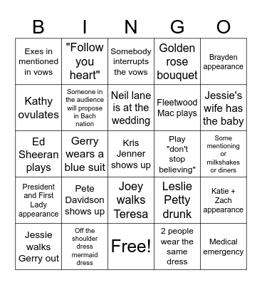 BACH Bingo Card
