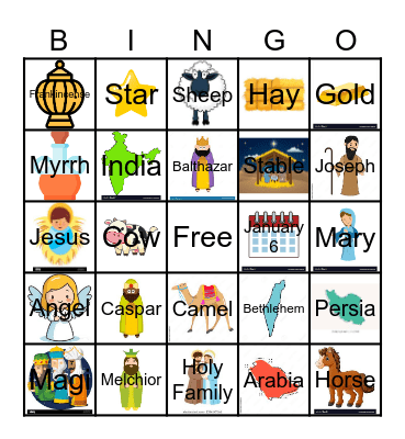 Epiphany Bingo Card