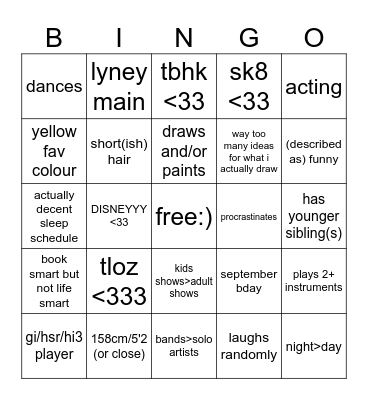 shallot bingo :) Bingo Card