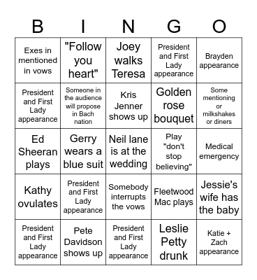 BACH Bingo Card