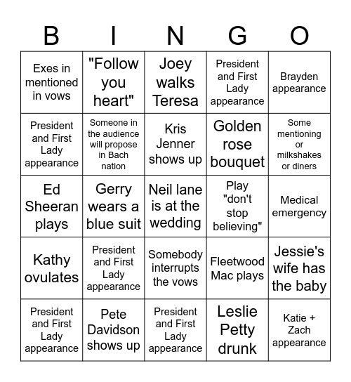 BACH Bingo Card