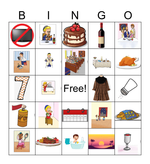 Shabbat Shalom! Bingo Card