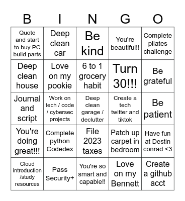 2024 1ST QUARTER BINGO (JAN-MAR) Bingo Card
