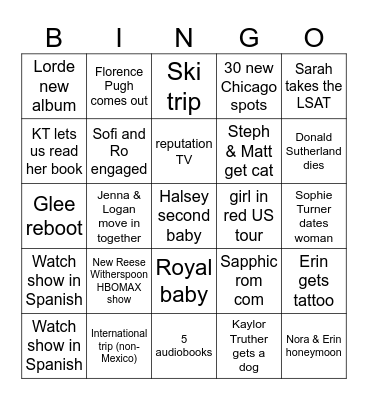 2024 Bingo Card