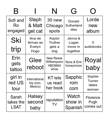 2024 Bingo Card