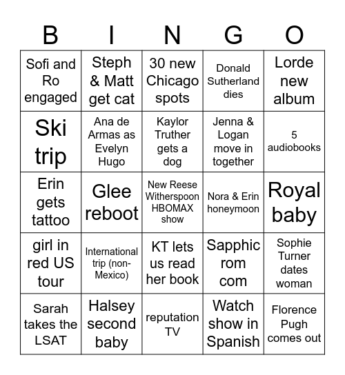 2024 Bingo Card