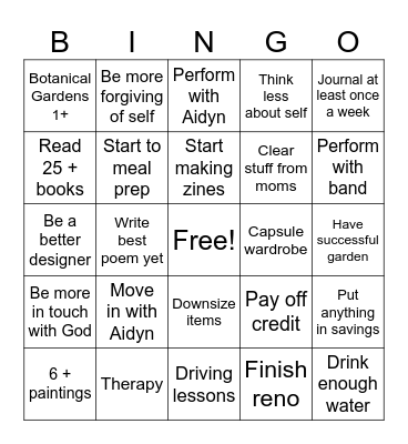 2024 Bingo Card