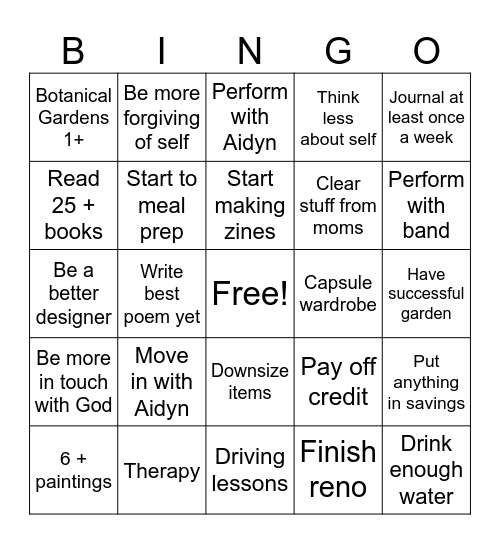 2024 Bingo Card