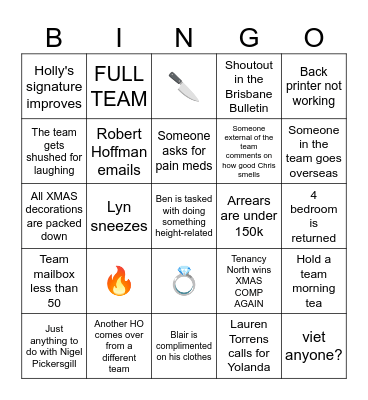 Tenancy North 2024 Bingo Card