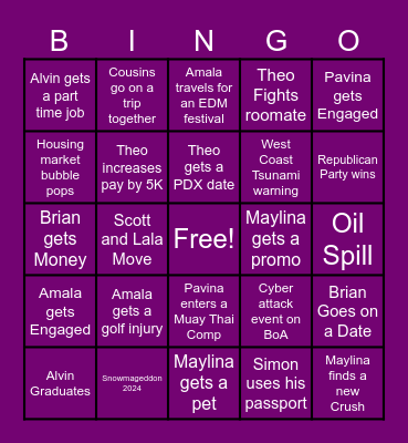 2024 bingo Card