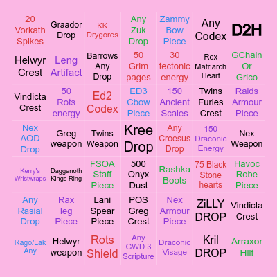 BUSSY'S VALENTINE'S BINGO Card