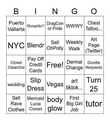 2024 Tings Bingo Card