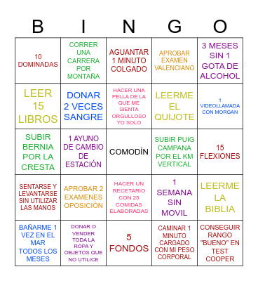RETOS 2024 Bingo Card