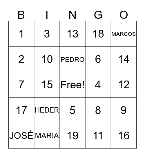 GEOGRAFIA Bingo Card
