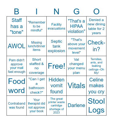 Center For Discovery Bingo Card