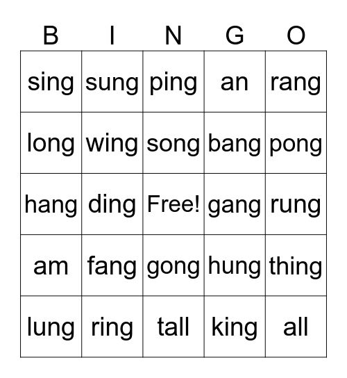 Welded Sounds Bingo Card
