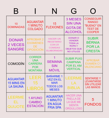 RETOS 2024 Bingo Card
