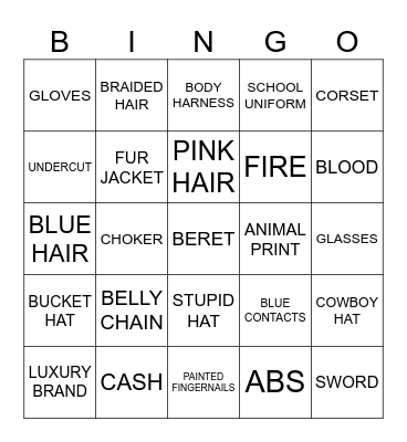 KPOP Bingo Card