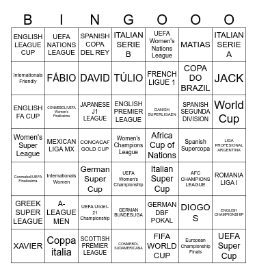 GS Bingo Card