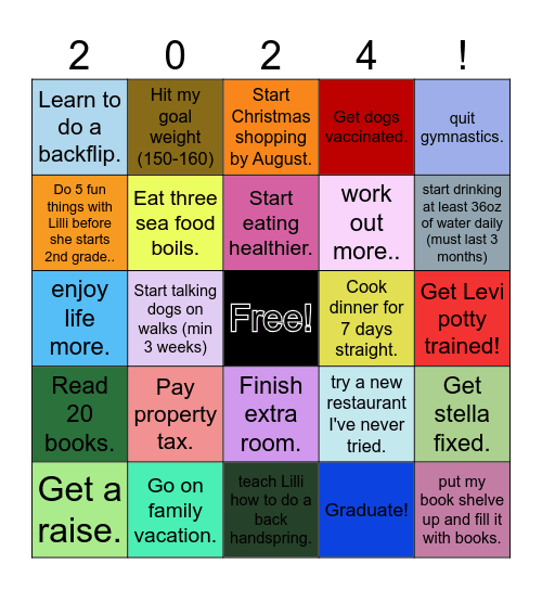 2024 Bingo Card