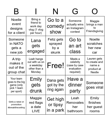 NATO 2024 Predictions Bingo Card