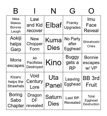OP 2024 Bingo Card