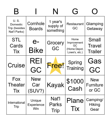 2024 SWEEPS BINGO Card
