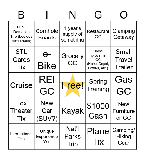 2024 SWEEPS BINGO Card