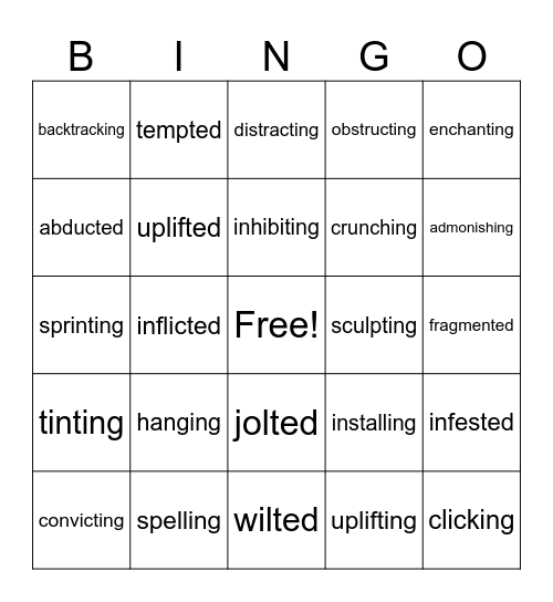 3.5 Wilson Bingo Card