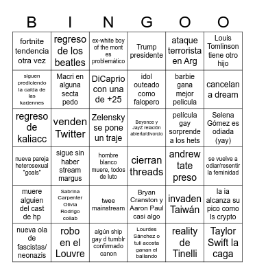 2024 bingo card Bingo Card