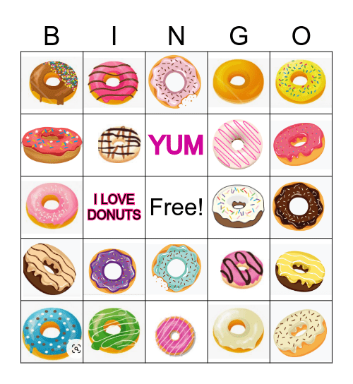 Donut Bingo Card