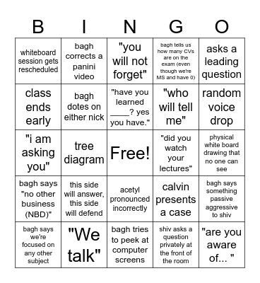 Medical Genetics Bingo Card