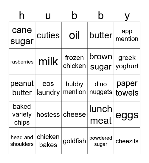 one unified bingo card Bingo Card