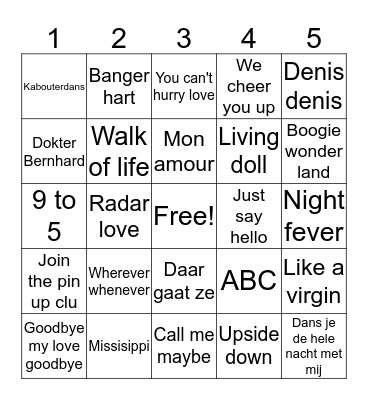 Swingo V.V. Prinsenland Bingo Card