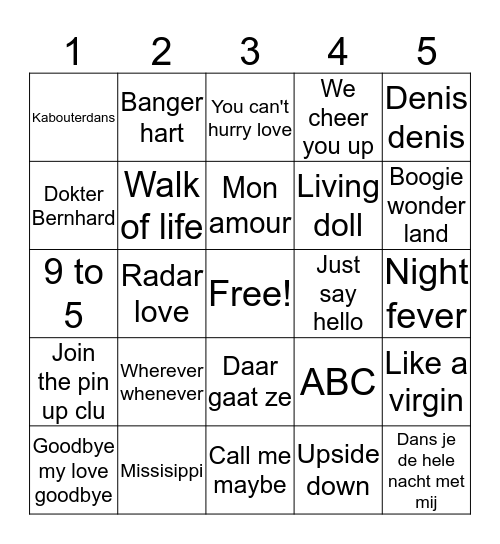 Swingo V.V. Prinsenland Bingo Card