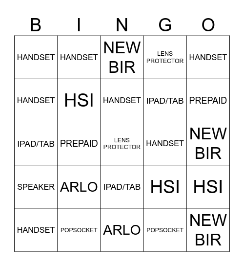 JANUARY Bingo Card