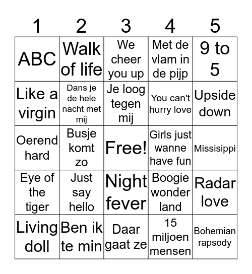 Swingo V.V. Prinsenland Bingo Card
