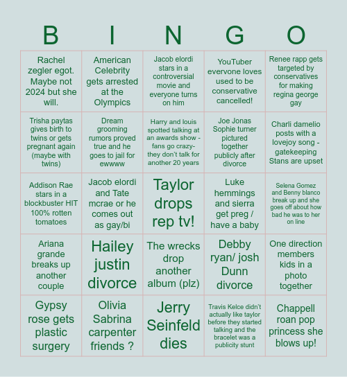 2024 Bingo Card