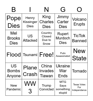 2024 Bingo Card