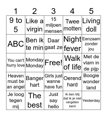 Swingo V.V. Prinsenland Bingo Card
