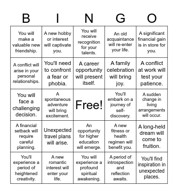 vincent done Bingo Card