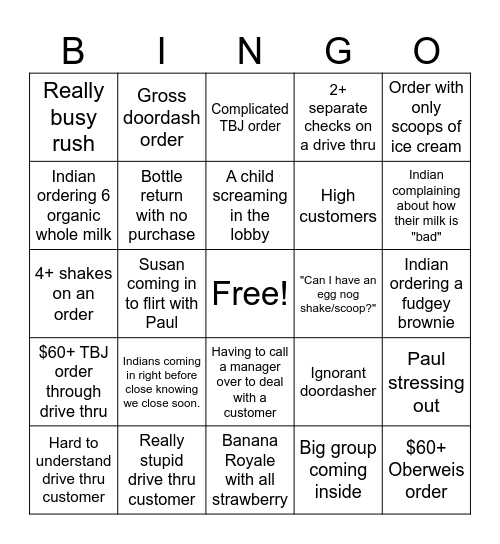 Oberweis/TBJ bingo Card