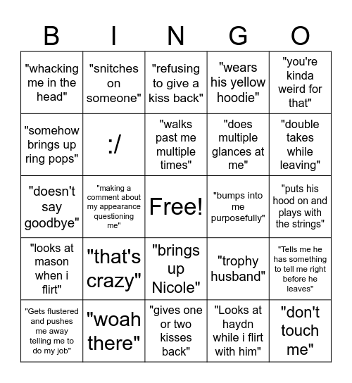ken Bingo Card