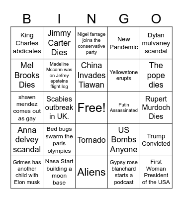 2024 Bingo Card