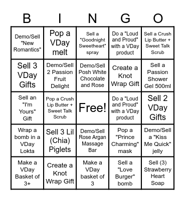 Valentine's BINGO Card