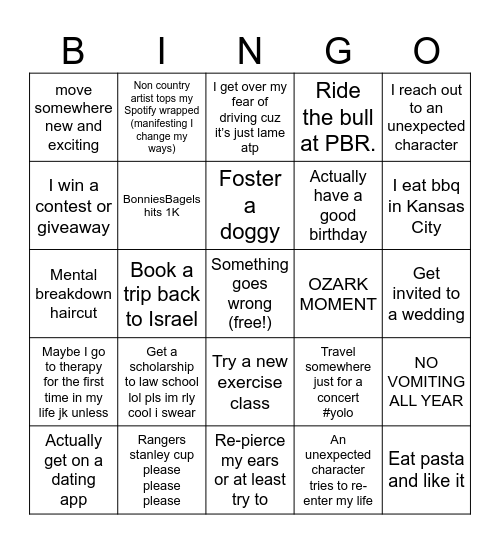 bongo bingo 2024 Bingo Card